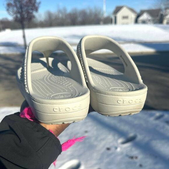 Crocs Sloane Women’s Embellished Flip Flops Size 11 White - Picture 8 of 9